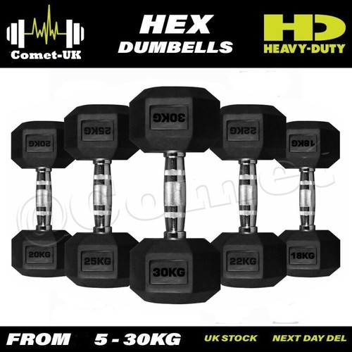 30kg hex dumbbells cast iron - 5-30kg,