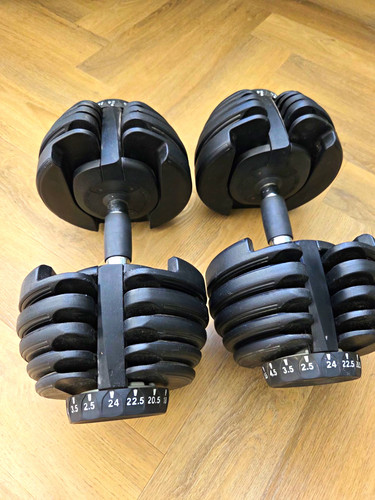 Adjustable dial dumbbells pair - adjustable,
