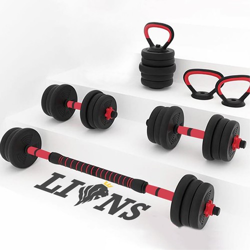 20kg dumbbells set vinyl - 20kg,