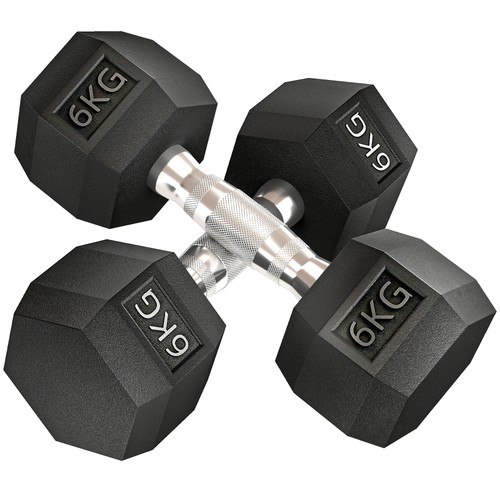 Homcom hexagonal dumbbells kit - hexagonal,