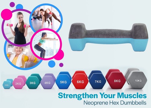 Neoprene hand dumbbells - hand,