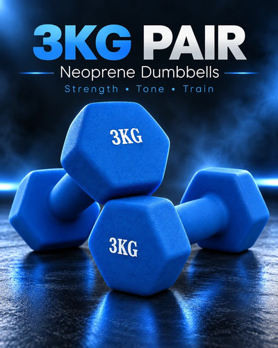 Neoprene dumbbells set 3kg - neoprene,