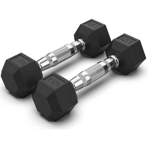 5kg hex dumbbells pair - 2.5kg,