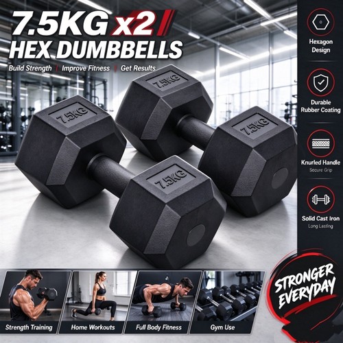 5kg pair dumbbells - 2*7.5kg,