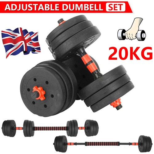 20kg fitness dumbbells pair - dumbbells, of