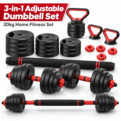 20kg adjustable dumbbell - adjustable, set