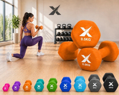 Xn8 neoprene dumbbells - neoprene, pair