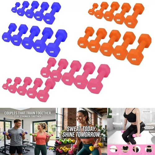 Neoprene dumbbells set iron - set,