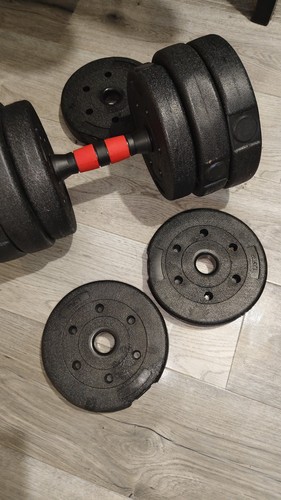 Unbranded black dumbbell set - black,