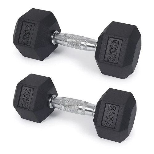5kg pair rubber - 7.5kg, hex