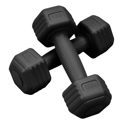 Pair 1kg hex dumbbells hand - 1kg,