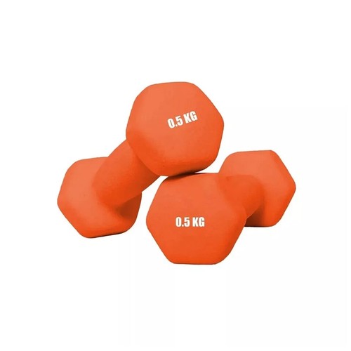 Neoprene dumbbells 5kg x2 - dumbbells, 0.5kg