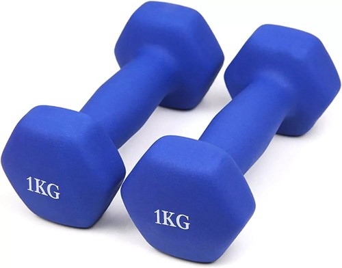 Neoprene dumbbells 1kg 2 - neoprene,