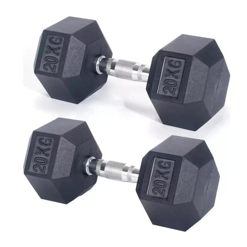 Hex dumbbells set 20kg - dumbbells, pair