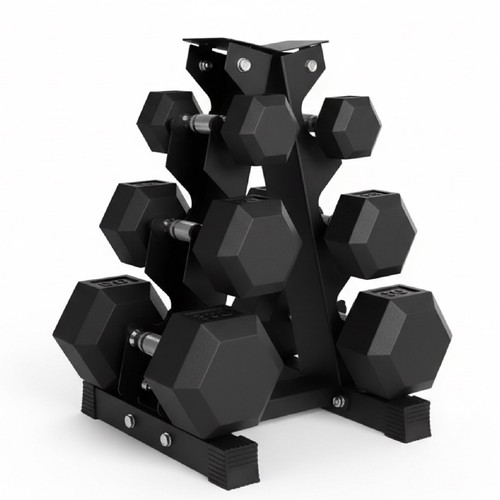 Hex dumbbells pair - dumbbells, 3