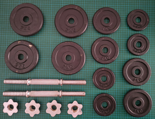 Adjustable cast iron dumbbell - adjustable,