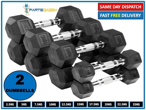 Hex dumbbells set - dumbbells, pair