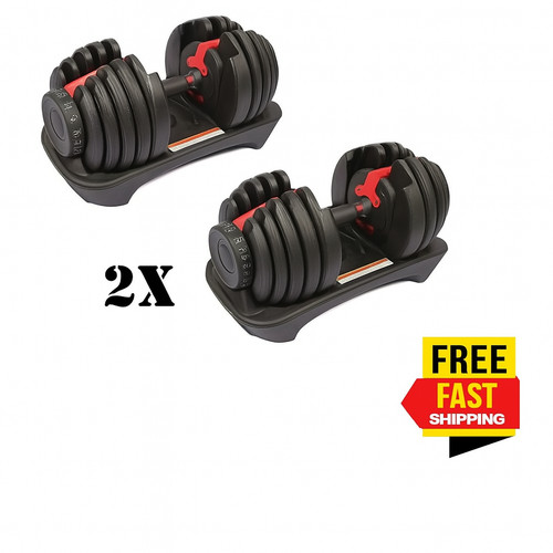 Adjustable dumbbells set - adjustable, 2x
