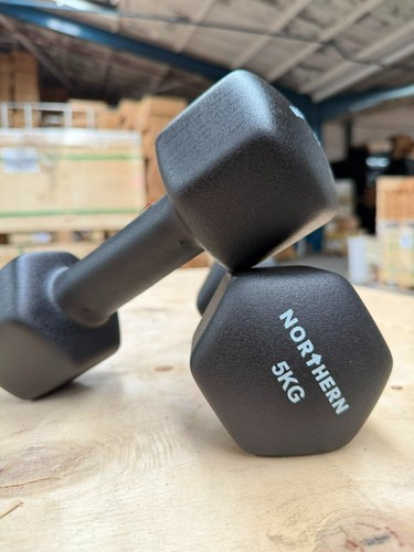 Neoprene hex dumbbells - 5kg, x2